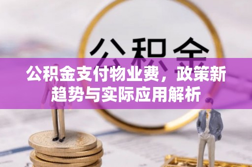盐池公积金支付物业费，政策新趋势与实际应用解析