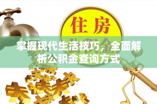 盐池掌握现代生活技巧，全面解析公积金查询方式
