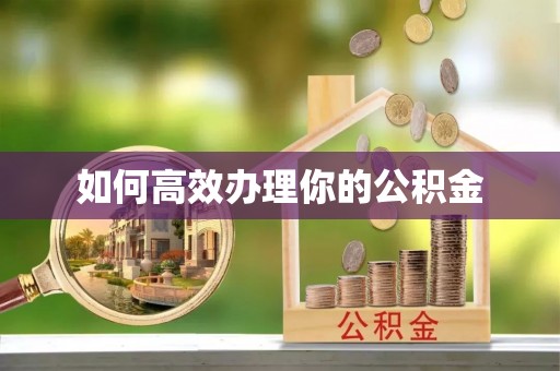 盐池如何高效办理你的公积金