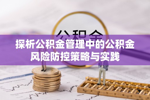 盐池探析公积金管理中的公积金风险防控策略与实践