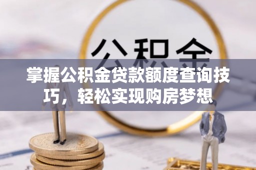盐池掌握公积金贷款额度查询技巧，轻松实现购房梦想