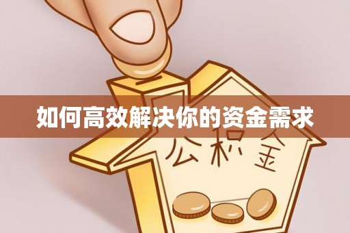 盐池如何高效解决你的资金需求