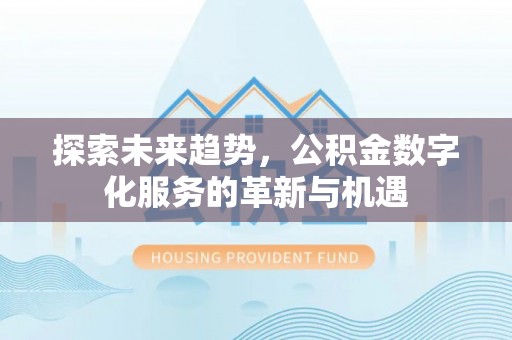 盐池探索未来趋势，公积金数字化服务的革新与机遇