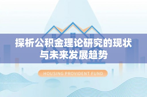 盐池探析公积金理论研究的现状与未来发展趋势