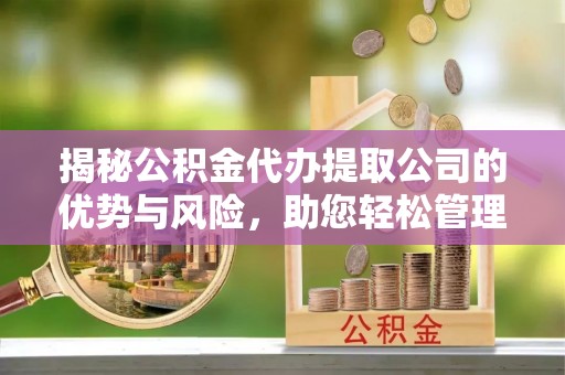 盐池揭秘公积金代办提取公司的优势与风险，助您轻松管理财务
