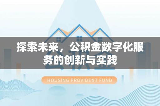 盐池探索未来，公积金数字化服务的创新与实践
