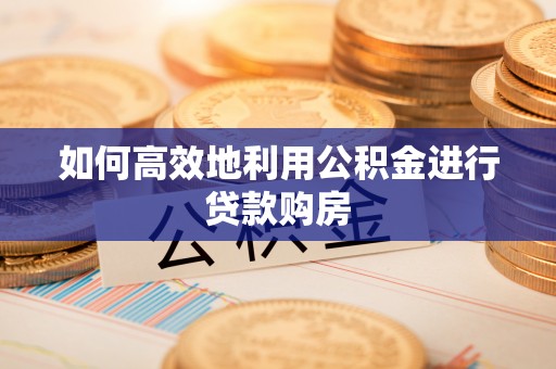 盐池如何高效地利用公积金进行贷款购房